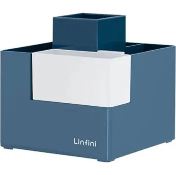 DELI Linfini 4 oddíly + 1 vyjímatelný box, plastový, modrý