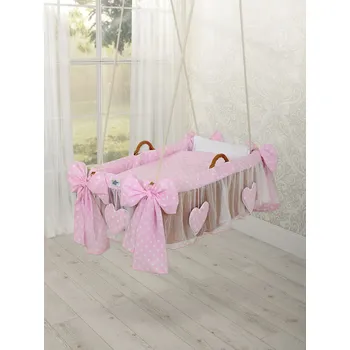 Dětsný nábytek My sweet baby Luxusní závěsný, houpací proutěný koš na miminko s plnou výbavou > varianta 1478-553 2026