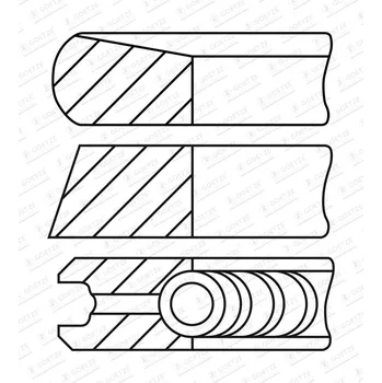 Motor automobilu Sada pístních kroužků GOETZE ENGINE 08-450600-00
