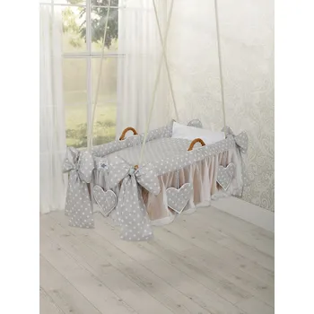 Dětsný nábytek My sweet baby Luxusní závěsný, houpací proutěný koš na miminko s plnou výbavou > varianta 1478-583 2026