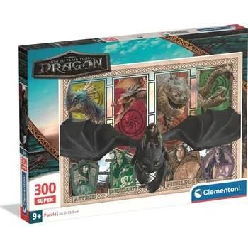 Puzzle CLEMENTONI Puzzle Jak vycvičit draka 300 dílků