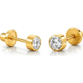 Náušnice Brilio Půvabné náušnice ze žlutého zlata se zirkony 14/31.010/17ZIR + 2 měsíce na vrácení zboží