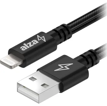Kabel AlzaPower AluCore USB-A to Lightning MFi (C189) 0.5m černý
