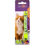DUVO COBBYS PET Nastavitelný obojek pro kočky s rolničkou 20-30cm/10mm zelený