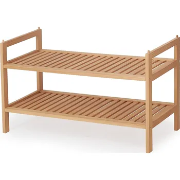 Botník Dřevěný regálový botník NORJE, šířka 69 cm