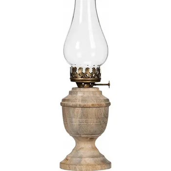 Svícen SVÍCEN NA ČAJOVOU SVÍČKU PETROLEJOVÁ LAMPA DŘEVĚNÁ DEKORACE OZDOBA DO DOMU DÁREK