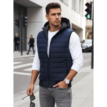 Pánská vesta Buďchlap Trendy vesta s kapucí v granátové barvě