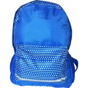 Školní batoh Paso s více přihrádkami, modrý s puntíky reflexní pro mládež