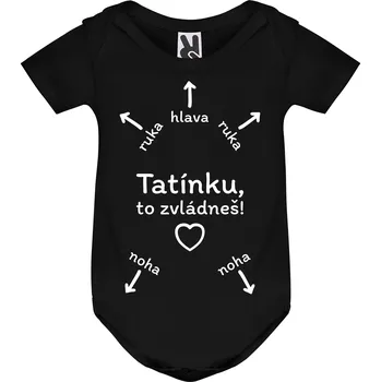 Kojenecký body Kojenecké body pro tatínka holčičky Barva: Černá, Velikost: 6M