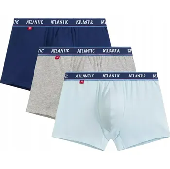 3-BALENÍ Pánské boxerky šortkového střihu bavlna Atlantic L