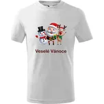 Vánoční dětské tričko Santa a kamarádi Barva: Bílá, Velikost: 10