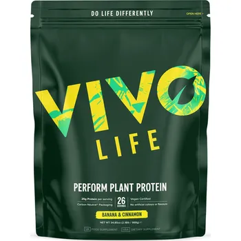 Protein Vivo Life Perform Banán a skořice - RAW vegan protein & BCAA (988 g)