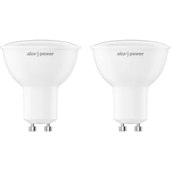 Žárovka AlzaPower LED 8-55W, GU10, 2700K, set 2ks
