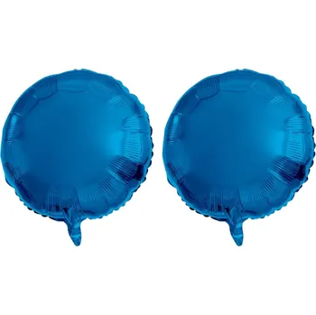 FOLAT Balón foliový - kulatý, metalický modrý, 45 cm, 2 ks