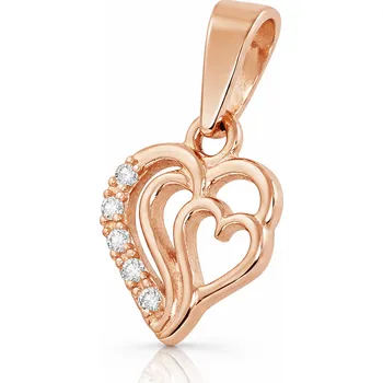 Přívěsek Leru Přívěsek srdce drobné růžové zlato