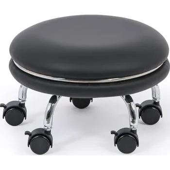 Nábytek do ordinace Pojízdné servisní sedátko RONDO, měkká kolečka, černé