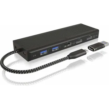 USB hub Icy Box IB-DK4080AC 9v1 USB-C/USB-A/Thunderbolt 4 s duálním video výstupem