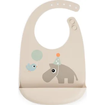 Bryndák DONE BY DEER Silikonový bryndáček Celebration - pískový