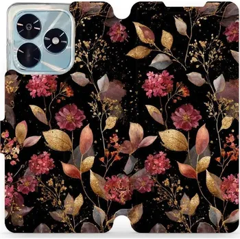 Mobiwear Flip pouzdro pro Honor X5c Plus zlatavé lístky