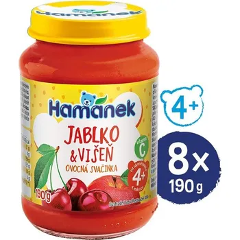 Dětská výživa HAMÁNEK Višeň jablko 8× 190 g