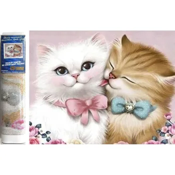 Diamantové malování Norimpex Zamilované kočky 30 × 40 cm