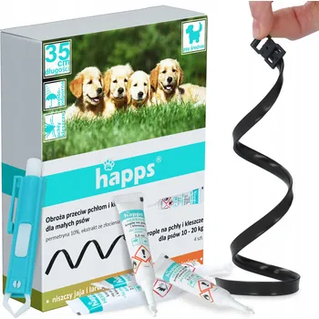 Antiparazitikum pro psa Kapky PROTI KLÍŠŤATŮM A BLECHÁM pro PSY 10-20kg + OBOJEK PROTI KLÍŠŤATŮM 35cm + KLEŠTĚ KD