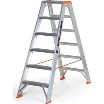 Schůdek Oboustranné hliníkové schůdky ALVE PREMIUM, 2x6 stupňů, výška 1,28 m
