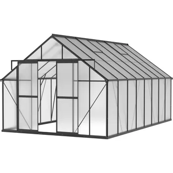 Skleník Skleník 245 x 304 x 488 cm, černý