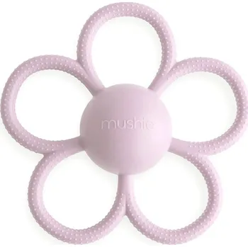 Hračka pro kojence Mushie Rattle Teether Toy kousátko s chrastítkem Soft Lilac 1 ks