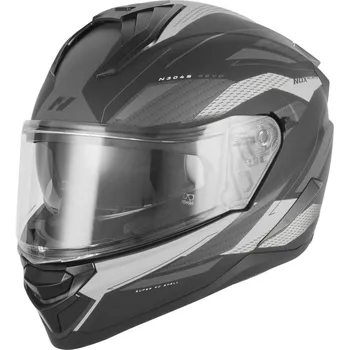 Helma na motorku Přilba N304-S REVO, NOX (černá matná, stříbrná) 2026 S