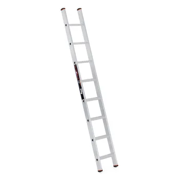 Žebřík Hliníkový jednodílný žebřík ALVE PREMIUM s nášlapy, 1x14 příček, délka 4,1 m