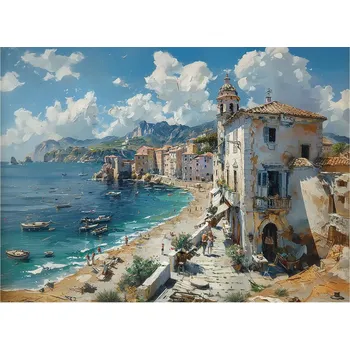 Dětské zboží ANATOLIAN Puzzle Vesnice u moře 1000 dílků