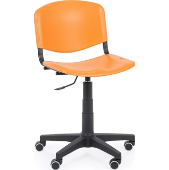 Pracovní židle ISO, otočná, oranžová