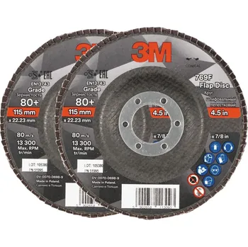 Brusný kotouč 3M 769F Lamelový Kotouč, průměr 115 mm, zrnitost 80+, 2 ks