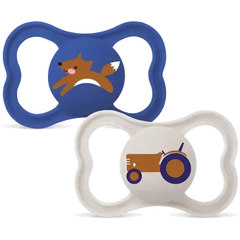 dudlíky Mam Šidítko Ortodonické Supreme 6 m+ Modrá+Šedá