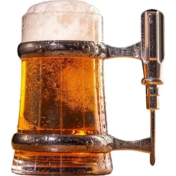 Sklenice Manboxeo Pivní půllitr se šroubovákem 520 ml