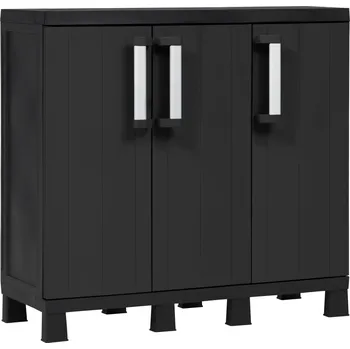 Šatní skříň TOOMAX Zahradní skříň GARAGE MIDI TRIO LOW, černá