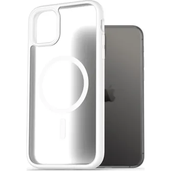 Pouzdro na mobilní telefon AlzaGuard Matte Case Compatible with Magsafe pro iPhone 11 bílý