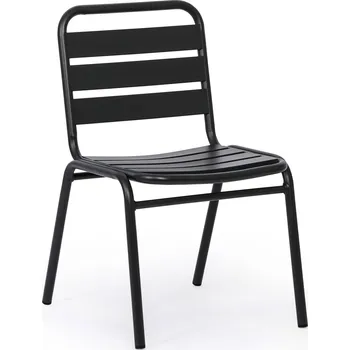 Jídelní židle Kovová bistro židle RENO, pro venkovní použití, grafit