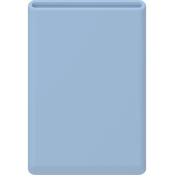 Pouzdro na mobilní telefon AlzaGuard Premium Silicone Wallet Compatible with Magsafe - pastelově modrá