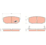 Sada brzdových destiček, kotoučová brzda LUCAS GDB3344