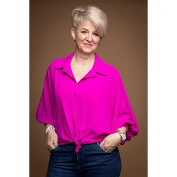 Dámská košile Italy fashion Oversize košile JENY Barva: Fuchsiová, Velikost: UNI: L-2XL