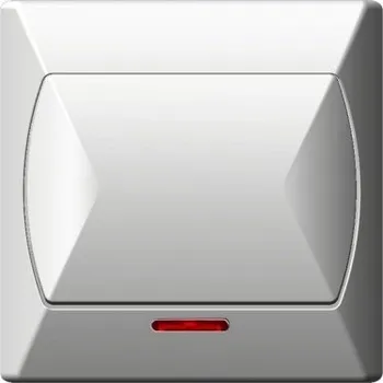 vypínač Vypínač 1x bílý podsvícený ŁP-1AS/00 Akcent Ospel