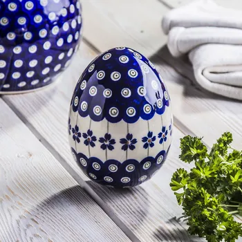 Velikonoční dekorace Velikonoční kraslice (velikonoční vejce) 11 cm – vzor A-166A – Keramické závody v Bolesławci