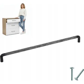 Nábytkové kování NÁBYTKOVÁ ÚCHYTKA ČERNÁ NA SKŘÍŇKY 320/330MM MODERNÍ LOOM AKS