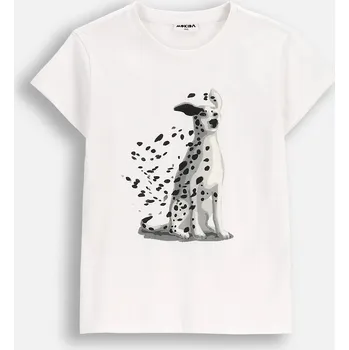 Chlapecké tričko Dětské tričko pro dívky bílé bavlněné velikost 134 Mokida WM6