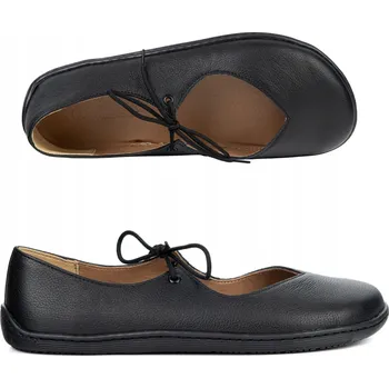 Dámské baleríny Dámské barefoot baleríny Camille kožené šněrovací černé 42