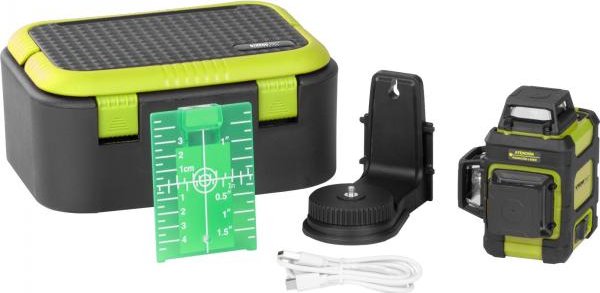 Křížový laser STREND PRO 3D MNO3CG - zelený paprsek 3-360