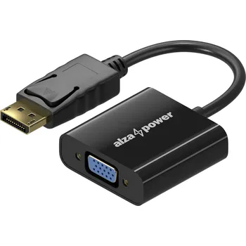 Datové redukce AlzaPower DisplayPort (M) to VGA (F) 0.18m lesklý černý