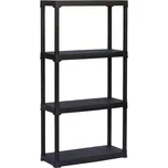 Plastový regál TEMPO, 1320 x 700 x 300 mm, 4 police